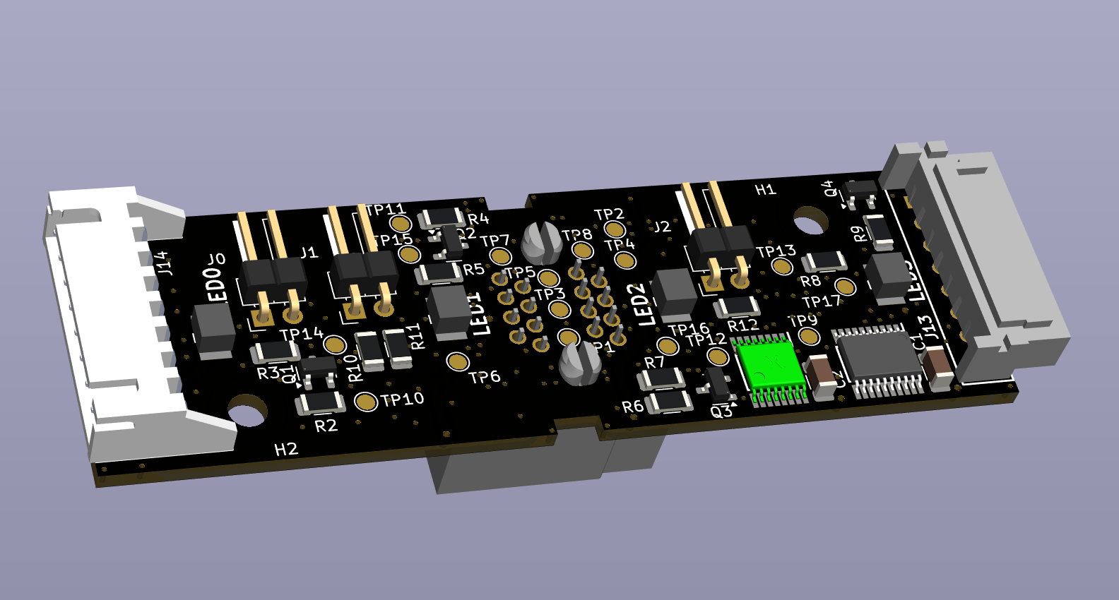 IR LED board render