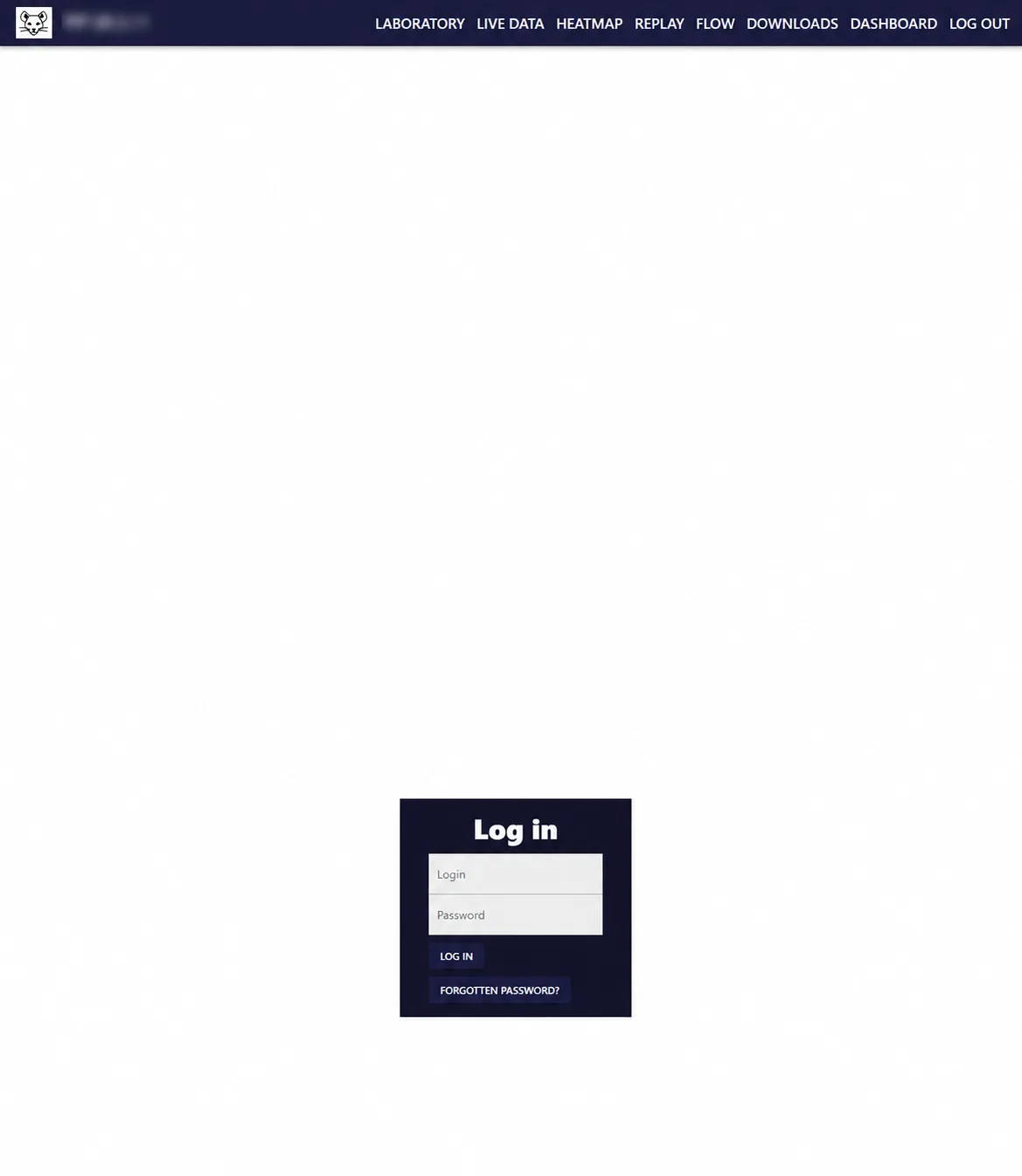 Secure login screen for the server application